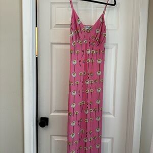 BERNADETTE Pink Daisy Maxi Slip Dress